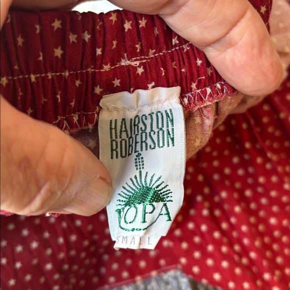 Vintage Hairston Roberson Tiered red white and blue prairie maxi skirt small - Picture 6 of 8